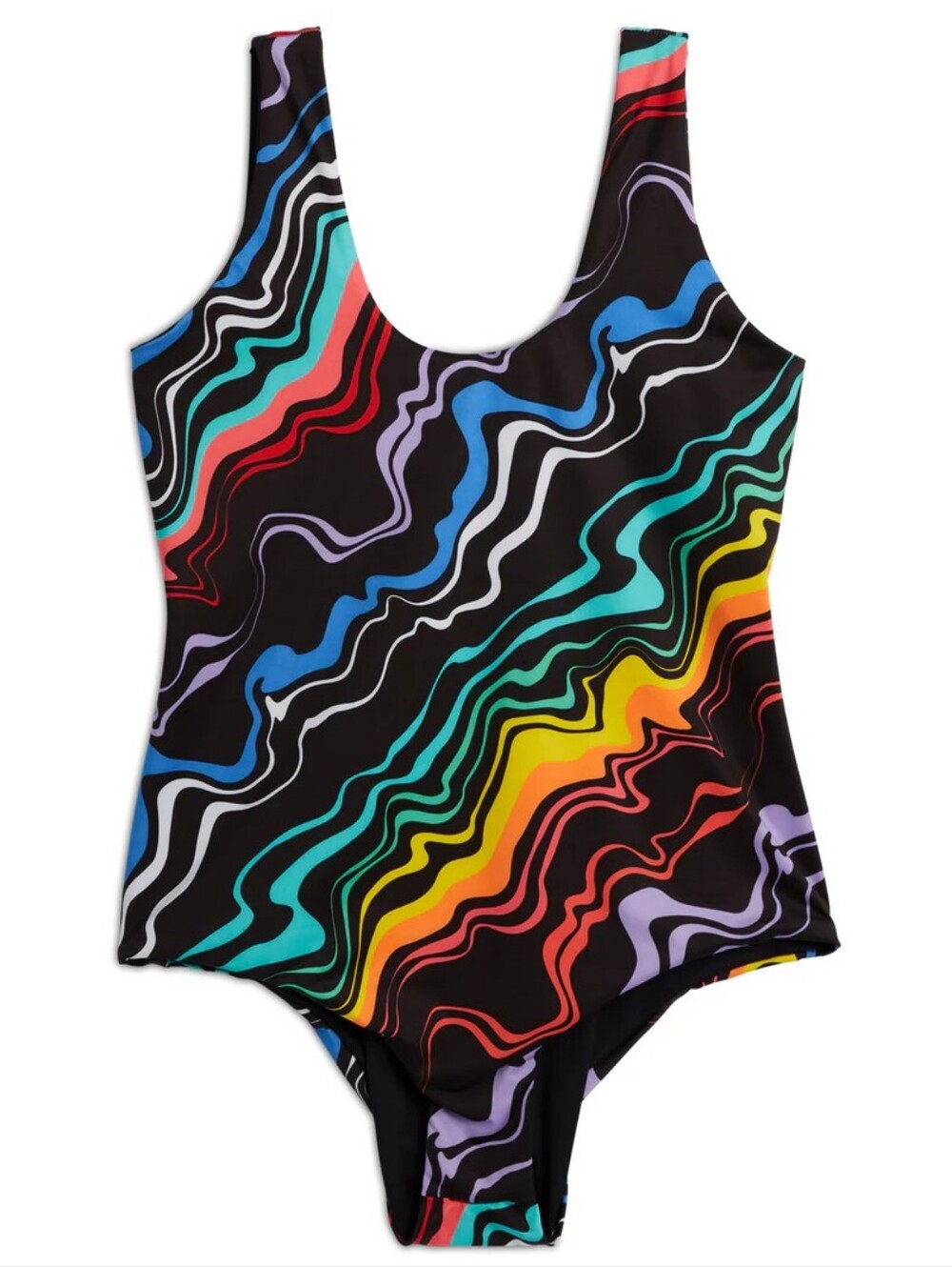 NWOT Tomboyx Swim Reversible One-Piece - Making Waves XL